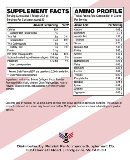 Patriot Performance- Patriot Protein Paleo