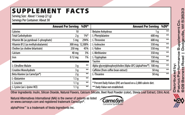 Patriot Performance - Peak Performance Drink